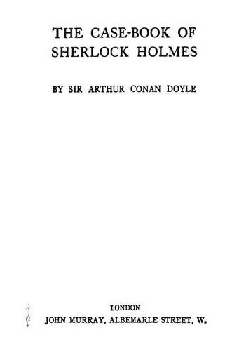 El libro de casos de Sherlock Holmes